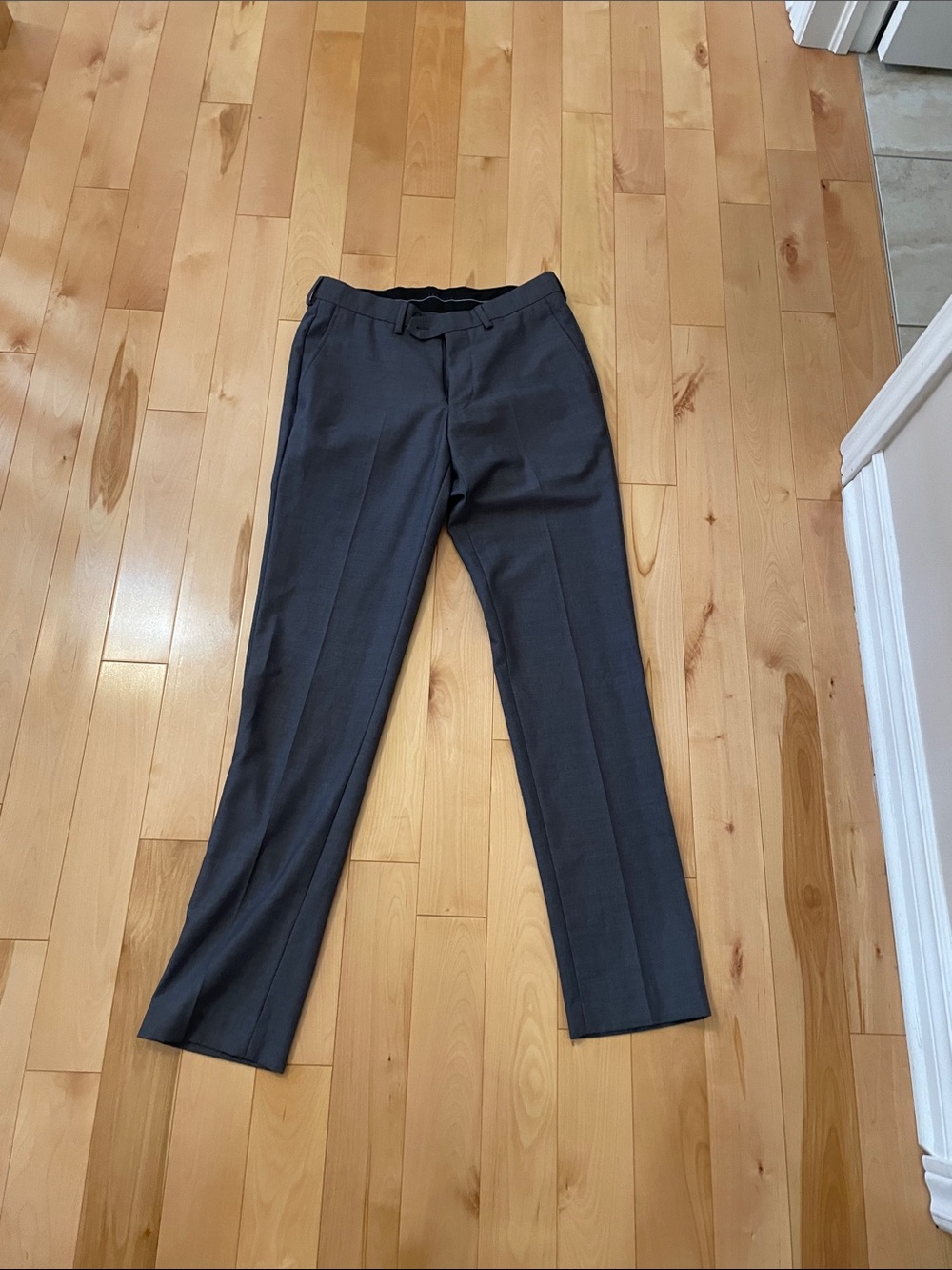 Men's Classic Straight Dress Pants - Charcoal Gray